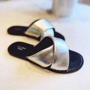CHIC Silver Leather Sandals, Rag & Bone